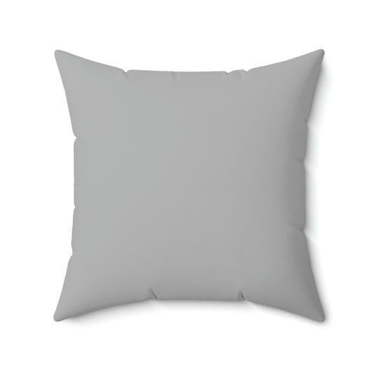 B Gray Initial Spun Polyester Square Pillow