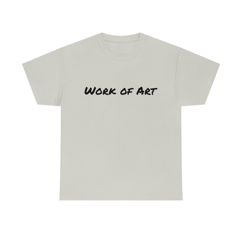 Oeuvre d'art - Texte noir - T-shirt unisexe en coton épais 