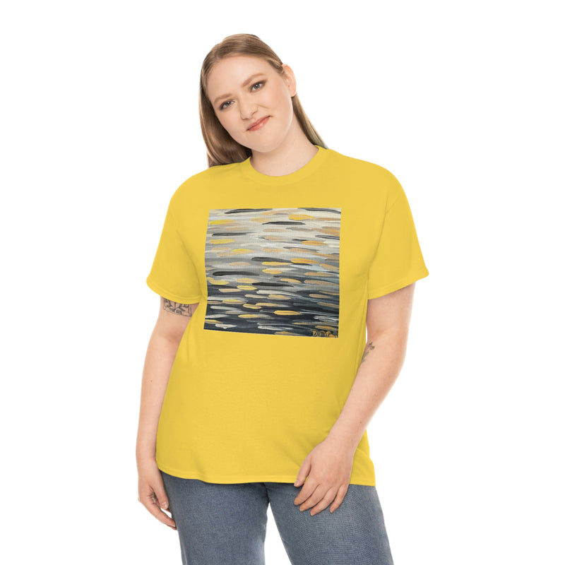 T-shirt unisexe en coton épais "Zebra Brushstrokes"