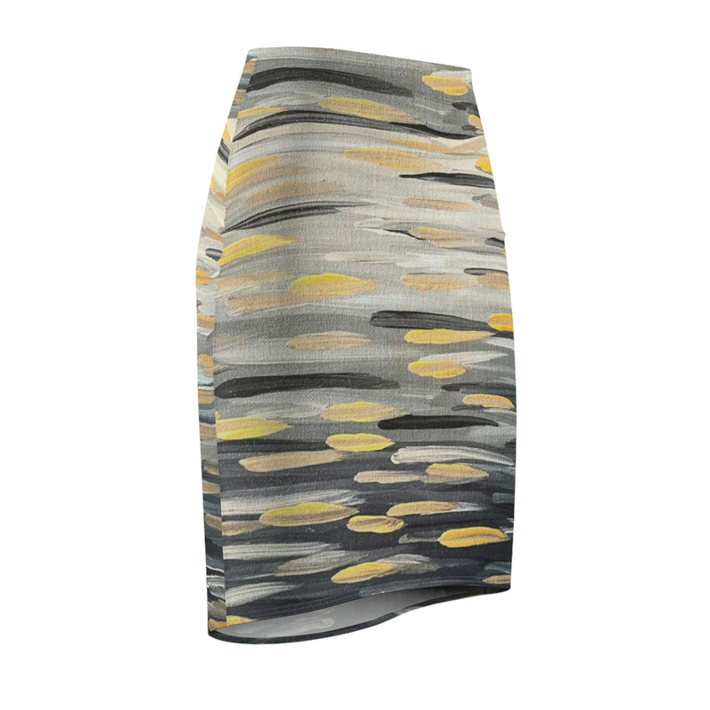“Zebra Brushstrokes”   Women's Pencil Skirt