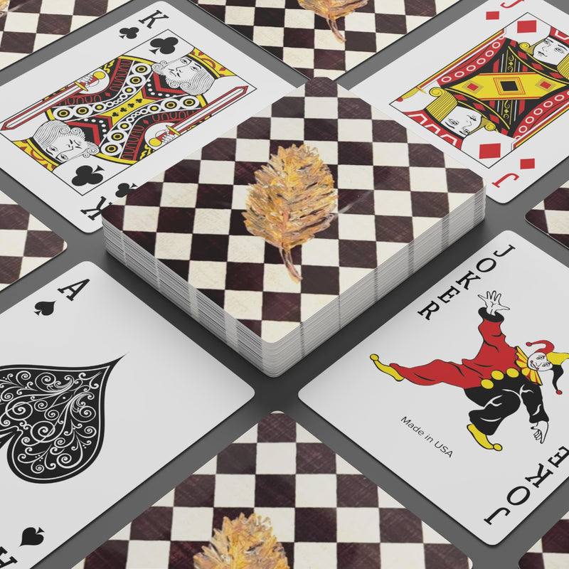 The Golden Leaf Diamond Custom Poker Cards