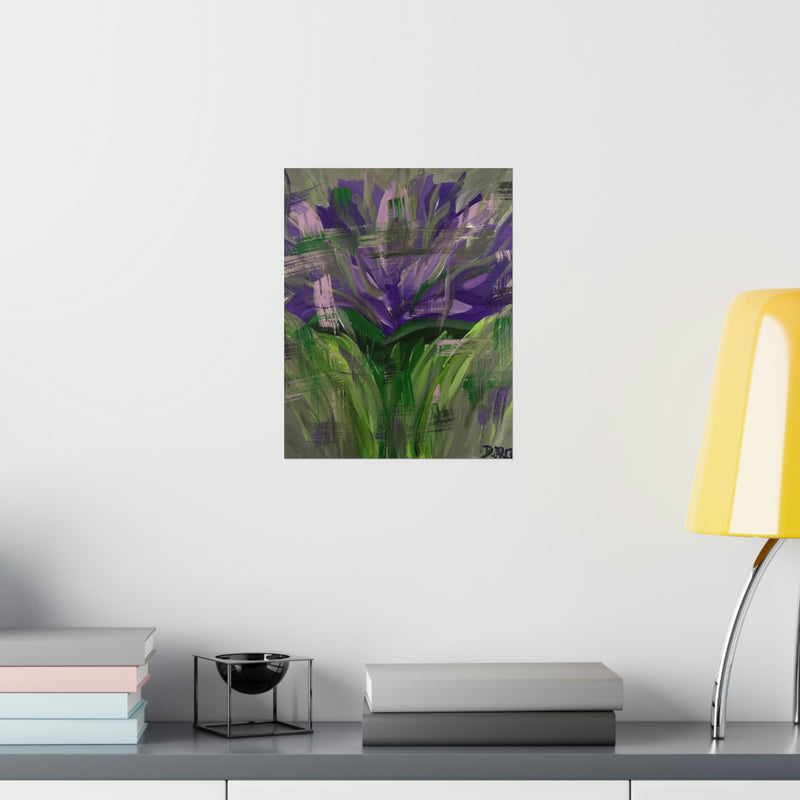The Amethyst Iris 2 Artwork by Deanna Caroon Premium Matte Vertical Posters