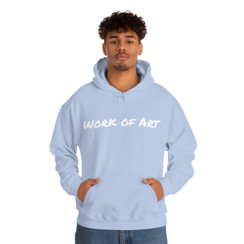 Work of Art - White lettering Unisex Heavy Blend™ Hooded Sweatshirt