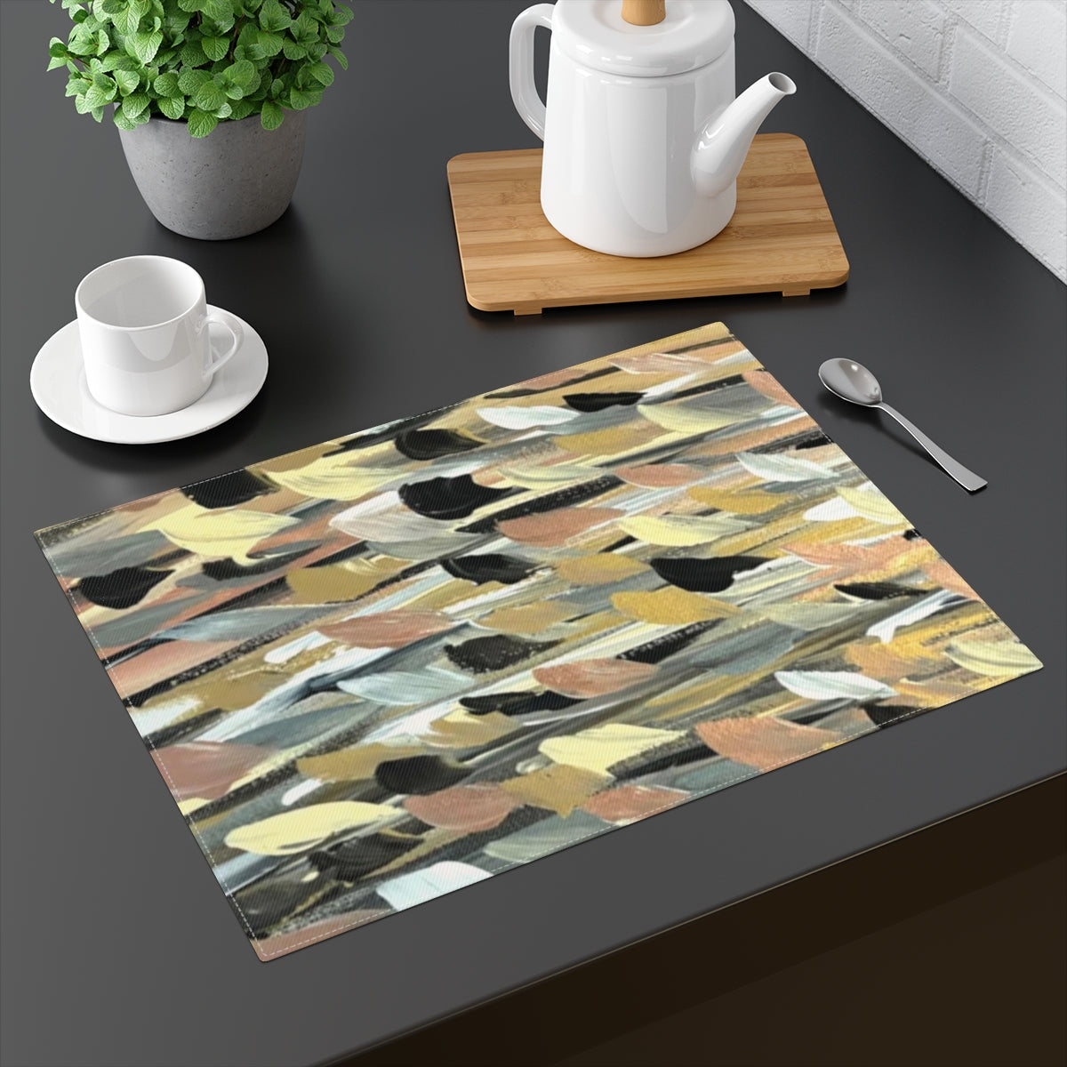 Rose Gold Brushstrokes Placemat