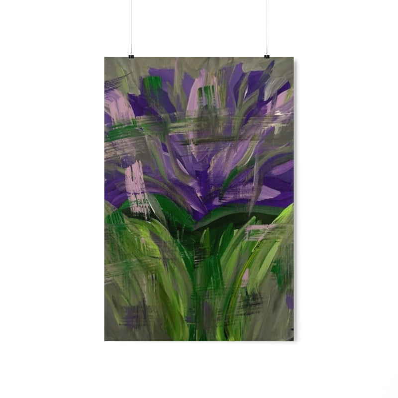 The Amethyst Iris 2 Artwork by Deanna Caroon Premium Matte Vertical Posters